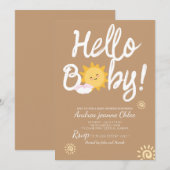 Baby Shower Drehbuch Sunshine Simple Moderne Einladung (Vorne/Hinten)