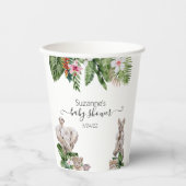 Baby Shower Dschungel Tiere Safari tropisch Pappbecher (Vorderseite)
