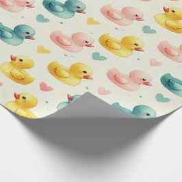 Baby Shower Duck Pattern Wrapping Paper Geschenkpapier