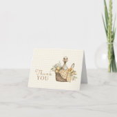 Baby Shower Dummer Gans-Limonen Dankeskarte (Vorderseite)