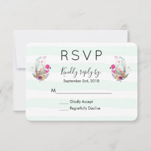 Baby Shower Ei Nesting w/Flamingo & Bunny UAWG RSVP Karte