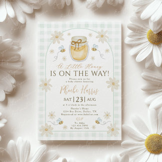 Baby Shower "Ein bisschen Honig ist auf dem Weg" Einladung