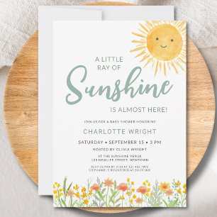 Baby Shower 'Ein Kleiner Sonnenstrahl' Einladung