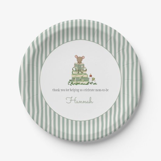 Baby Shower: Ein Neues Kapitel Pappteller (Vorderseite)