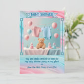 " BABY SHOWER EINLADUNG " (Stehend Vorderseite)