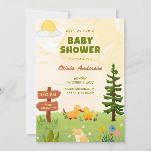 Baby Shower Einladung (Vorderseite)