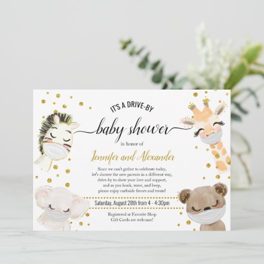 Baby Shower Einladung (Stehend Vorderseite)