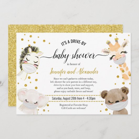 Baby Shower Einladung (Vorne/Hinten)