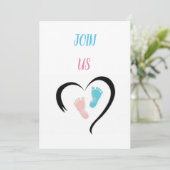 ***BABY SHOWER** EINLADUNG (AUCH GUT FÜR TWINS) (Stehend Vorderseite)