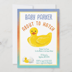 Baby-Shower-Einladung: Baby schlüpft bald Einladung