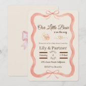 Baby Shower Einladung - Bär (Vorne/Hinten)
