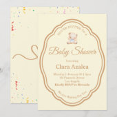 Baby Shower Einladung | Bär (Vorne/Hinten)