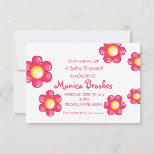 Baby Shower Einladung   Blume für Kinder II  w