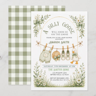 Baby Shower Einladung Dummer Gans Sage Wildblume