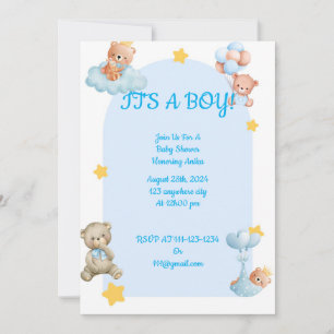 BABY SHOWER EINLADUNG für Jungen