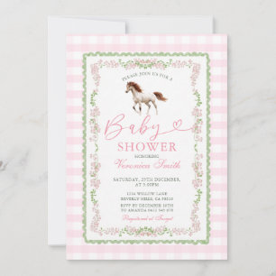 Baby-Shower-Einladung für kleines Cowgirl-Mädchen Einladung