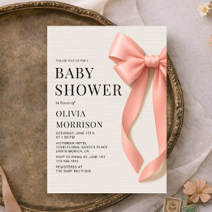 Baby-Shower-Einladung für kleines Mädchen mit rosa Einladung