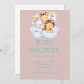 BABY SHOWER EINLADUNG FÜR MÄDCHEN (Vorne/Hinten)