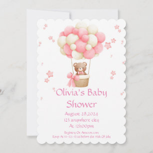 BABY SHOWER EINLADUNG FÜR MÄDCHEN IN PINK