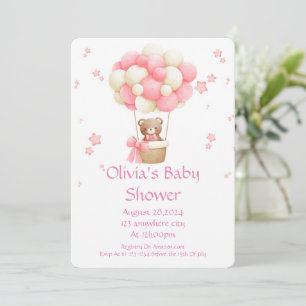 BABY SHOWER EINLADUNG FÜR MÄDCHEN IN ROSA