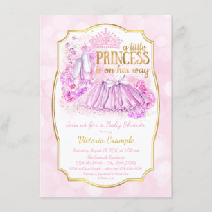 Baby-Shower-Einladung für rosa Ballerina Prinzessi Einladung
