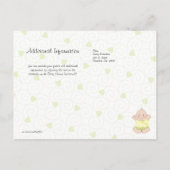 Baby Shower Einladung Geschlecht unbekannt mit Sto (Rückseite)