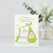 Baby Shower Einladung Geschlecht unbekannt mit Sto (Stehend Vorderseite)