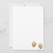 Baby Shower Einladung Gold Baby & Mommy Penguin (Rückseite)