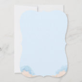 BABY SHOWER EINLADUNG IN BLAU FÜR JUNGEN (Rückseite)