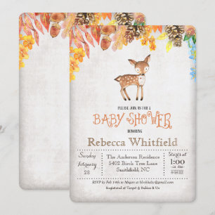 Baby Shower Einladung Kleines Reh