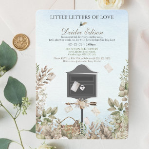 Baby-Shower-Einladung Little Letters Of Love Einladung