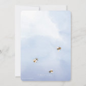 Baby Shower Einladung mit Bee's Meadow (Rückseite)
