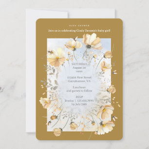Baby Shower Einladung mit Bee's Meadow