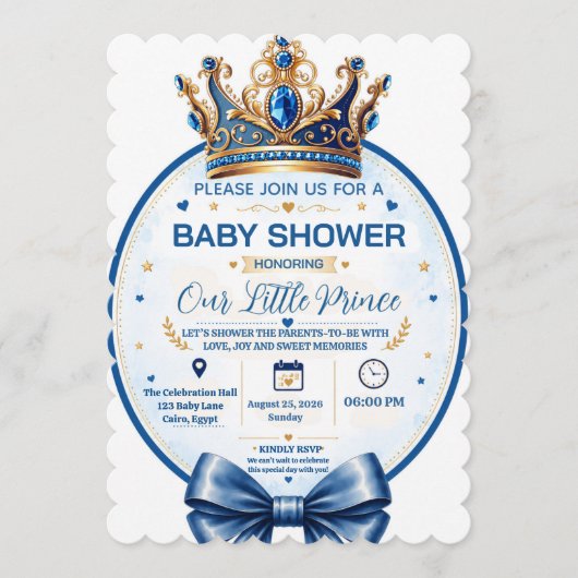 Baby Shower Einladung neu (Vorderseite)