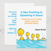 Baby Shower Einladung – Oopsie Ducky (Vorne/Hinten)