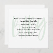 BABY SHOWER-EINLADUNG Postkarte (Vorne/Hinten)