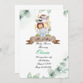 BABY SHOWER EINLADUNG SAFARI TIERKARTE (Vorne/Hinten)