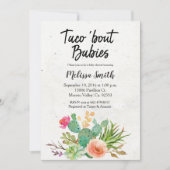 Baby Shower Einladung Taco über Babys (Vorderseite)