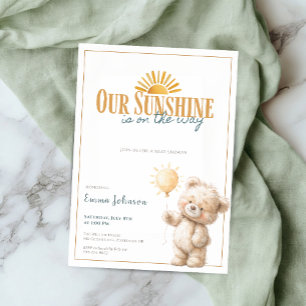 Baby Shower Einladung Unser Sonnenschein