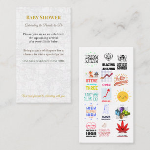 Baby Shower Einladung Wald Diaper-Raffle-Karte