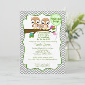 Baby Shower Einladungen Baby Mommy Daddy (Stehend Vorderseite)