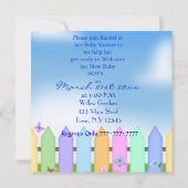 BABY SHOWER Einladungen BOY TWINS! (Rückseite)