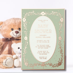 Baby Shower Einladungen Folie Geschlechtsneutral F