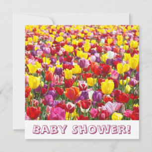 Baby Shower Einladungen Frühling Tulpe Blumen