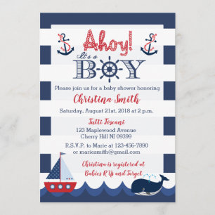 Baby Shower Einladungen Junge