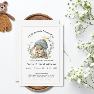 Baby Shower Einladungen Wasserfarbe Einfacher Hase