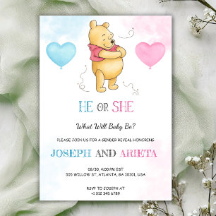 Baby-Shower-Einladungskarte mit einem Bären Einladung