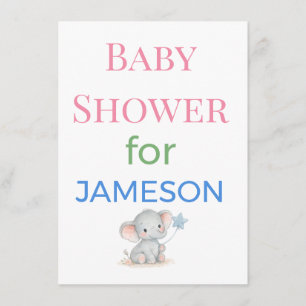 Baby-Shower-Einladungskarten Einlagekarten Schilde Begleitkarte