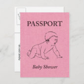 Baby Shower Einladungspostkarte (Vorne/Hinten)