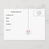 Baby Shower Einladungspostkarte (Rückseite)